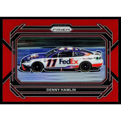 2023 Panini Prizm #96 Denny Hamlin Red Prizm