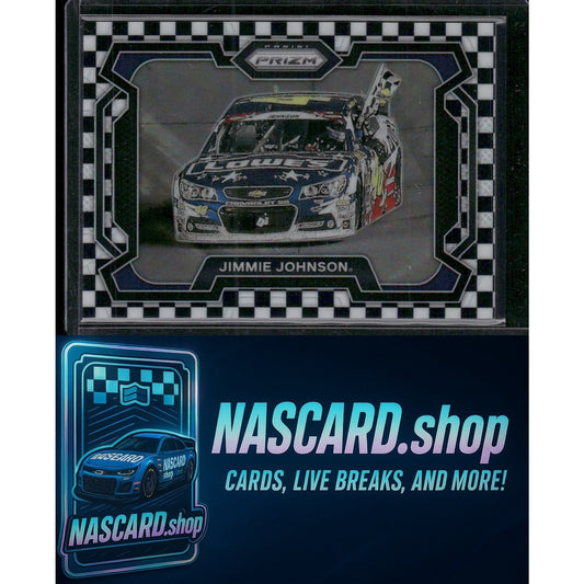2024 Panini Prizm #18 Jimmie Johnson Checkered Flag #/75 - NASCARD.shop