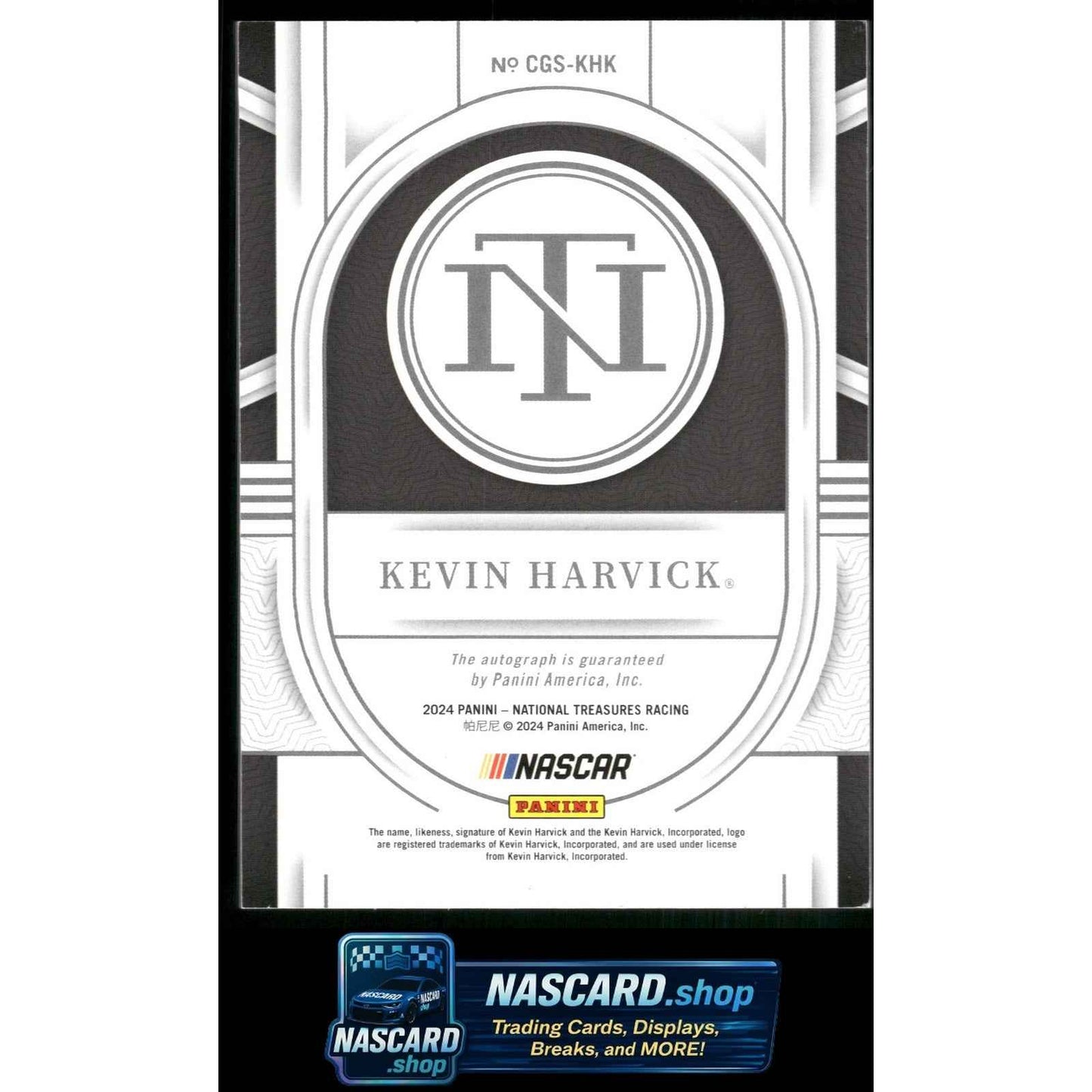 2024 Panini National Treasures Kevin Harvick Championship Glory Signatures #/99