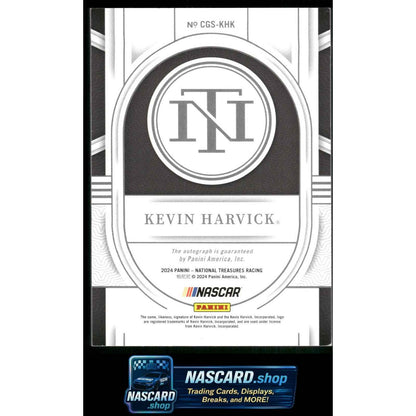 2024 Panini National Treasures Kevin Harvick Championship Glory Signatures #/99