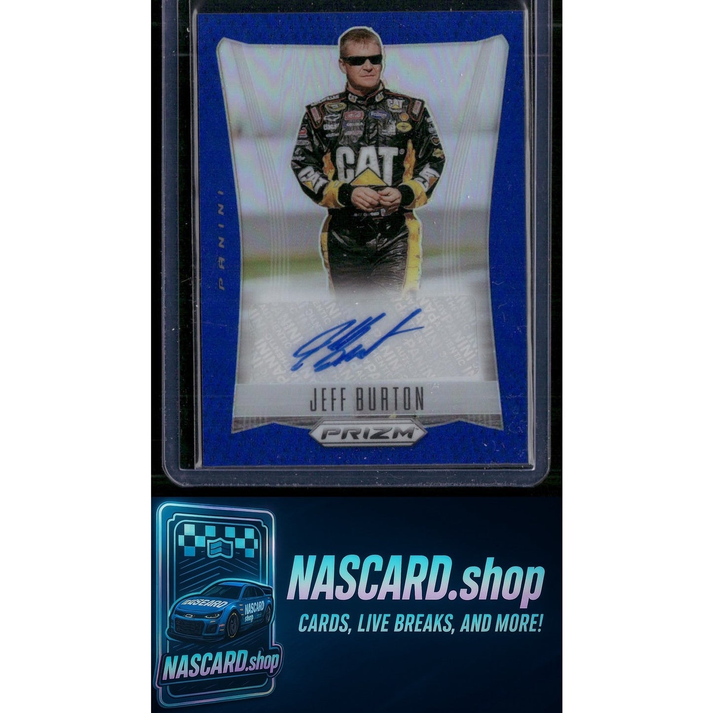 2024 Panini Prizm #TS-JBN Jeff Burton Throwback Signatures Blue #/49 - Card Gorilla