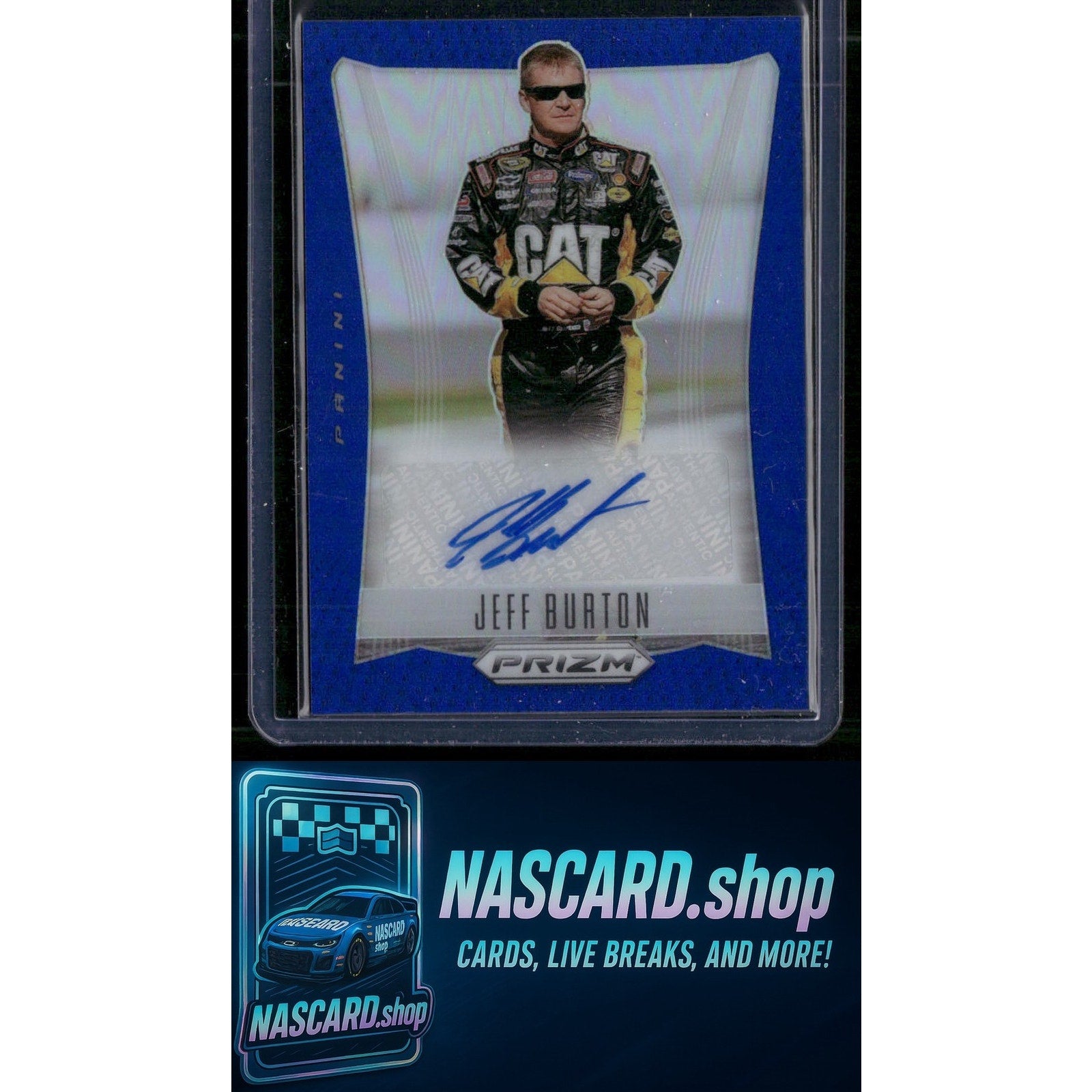 2024 Panini Prizm #TS-JBN Jeff Burton Throwback Signatures Blue #/49 - Card Gorilla