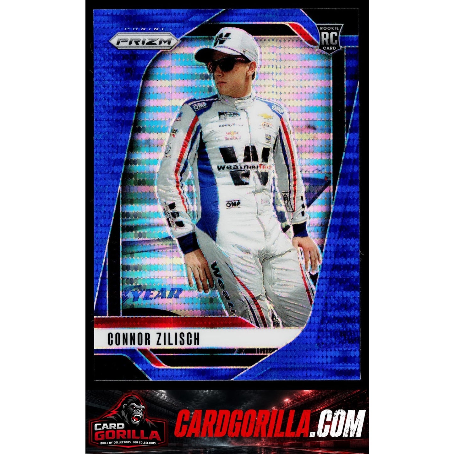 2025 Panini Prizm #29 Connor Zilisch Blue Pulsar #/75 RC