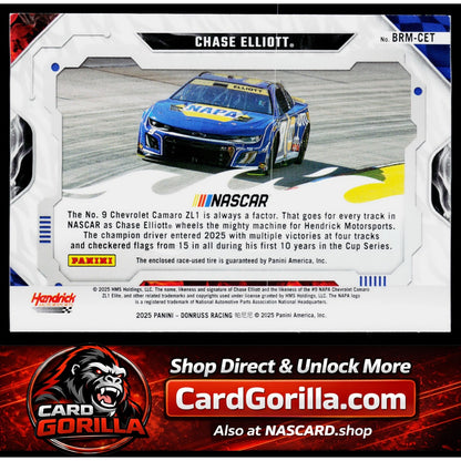 2025 Donruss #BRM-CET Chase Elliott Burning Rubber Materials
