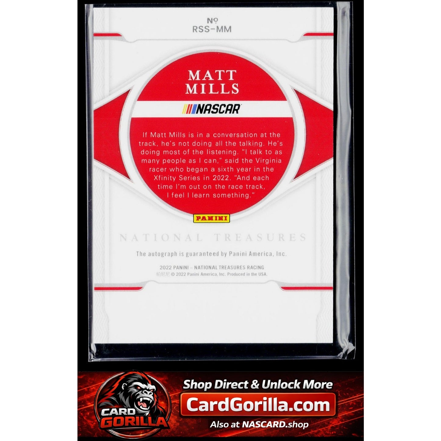 2022 Panini National Treasures #RSS-MM Matt Mills Rookie Signatures #/50