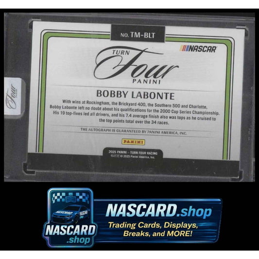 2025 Panini Turn Four #TM-BLT Bobby Labonte Timeless Moments Blue #/49