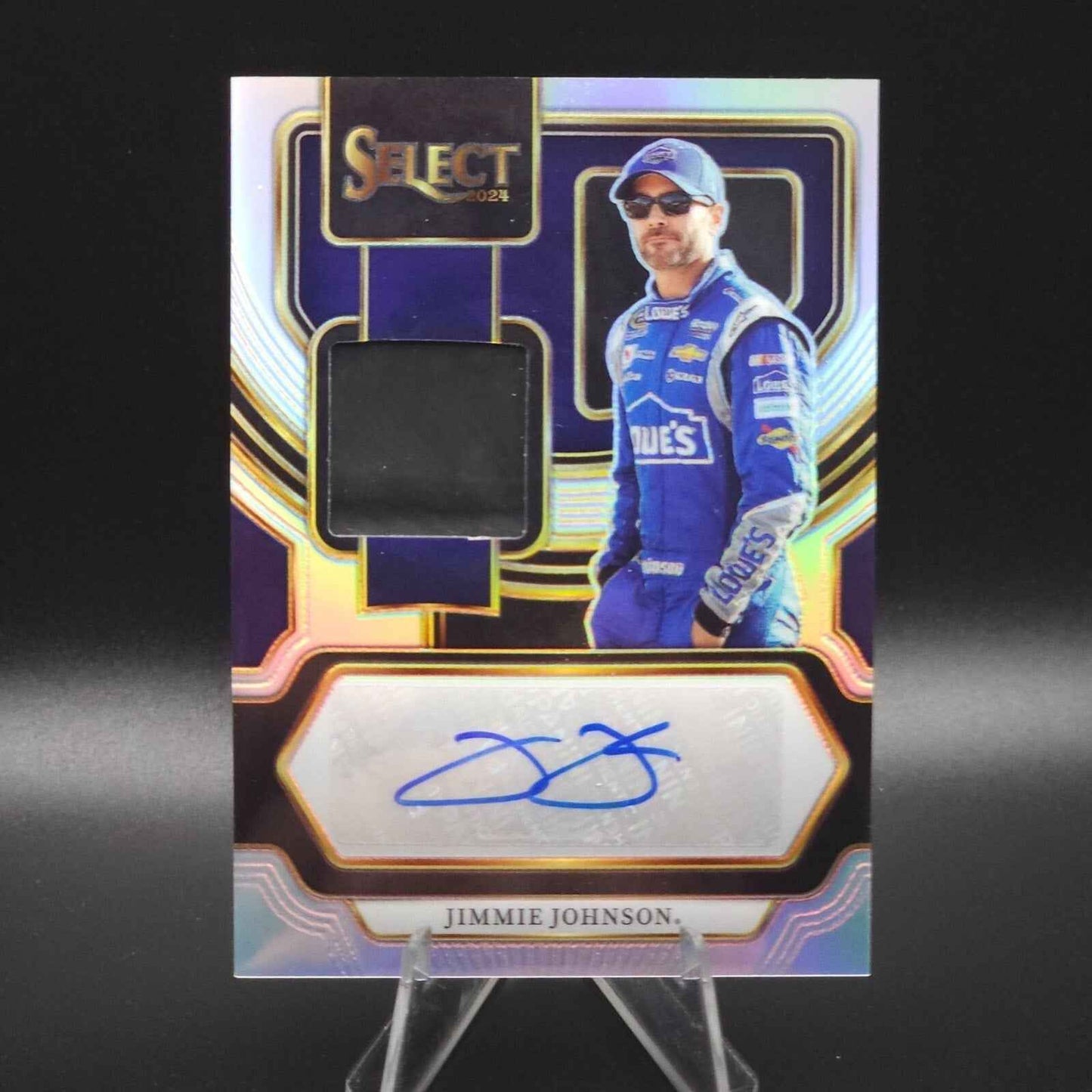 2024 Panini Select Autographed Memorabilia Silver Prizm Jimmie Johnson /35 - NASCARD.shop