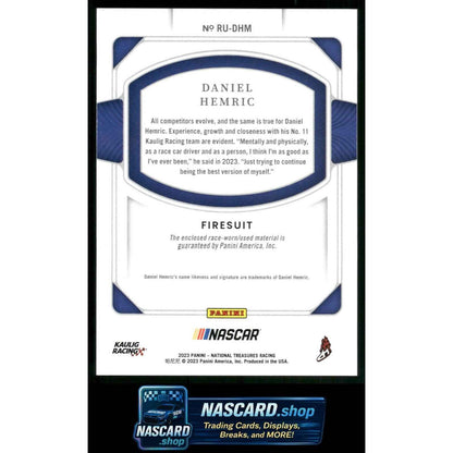 2023 Panini National Treasures #RU-DHM Daniel Hemric Race Used Sheet Metal #/99
