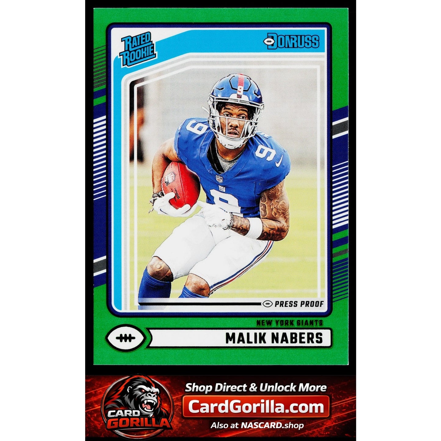 2024 Donruss #383 Malik Nabers Press Proof Green