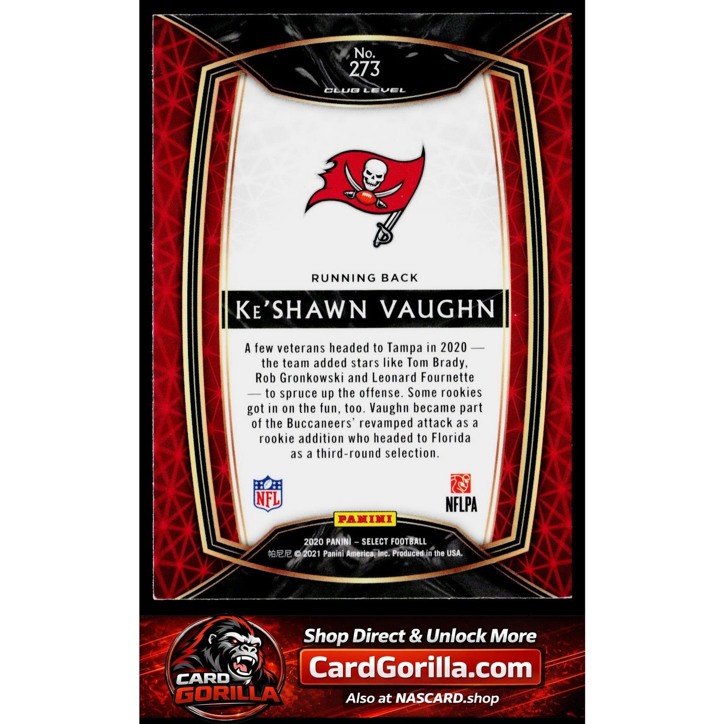 2020 Panini Select #273 Ke'Shawn Vaughn
