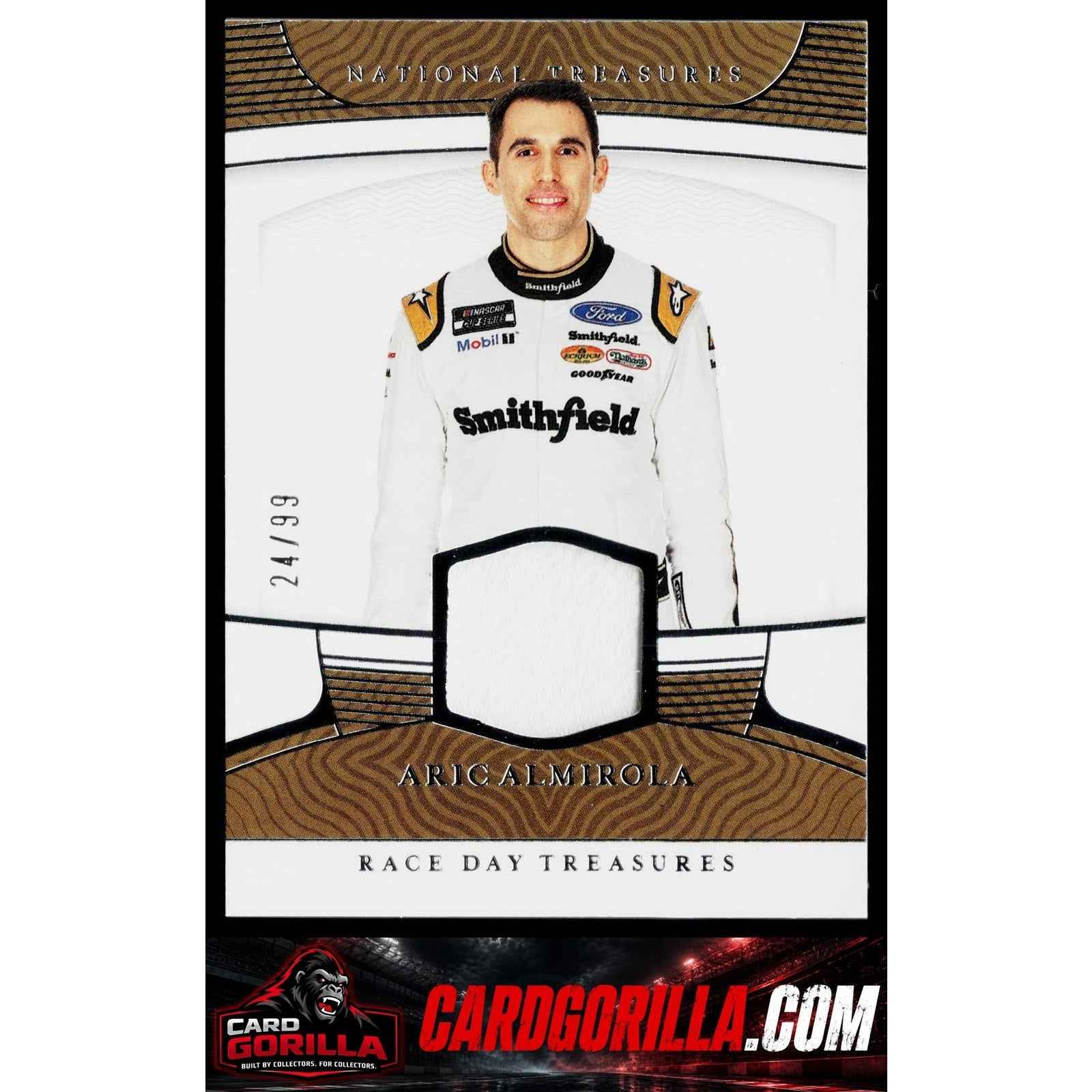 2023 Panini National Treasures Aric Almirola Race Day Treasures Sheet Metal #/99