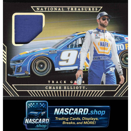 2024 Panini National Treasures #TG-CET Chase Elliott Track Gear Holo Silver #/25