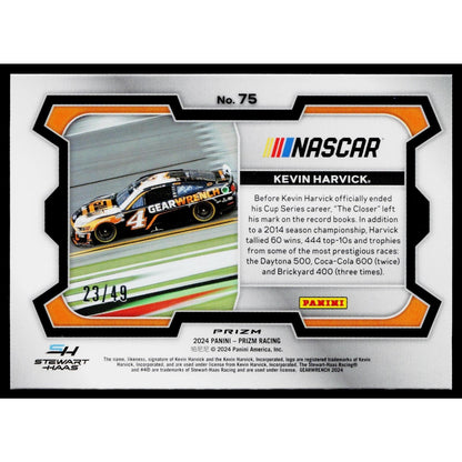2024 Panini Prizm #75 Kevin Harvick Carolina Blue #/49