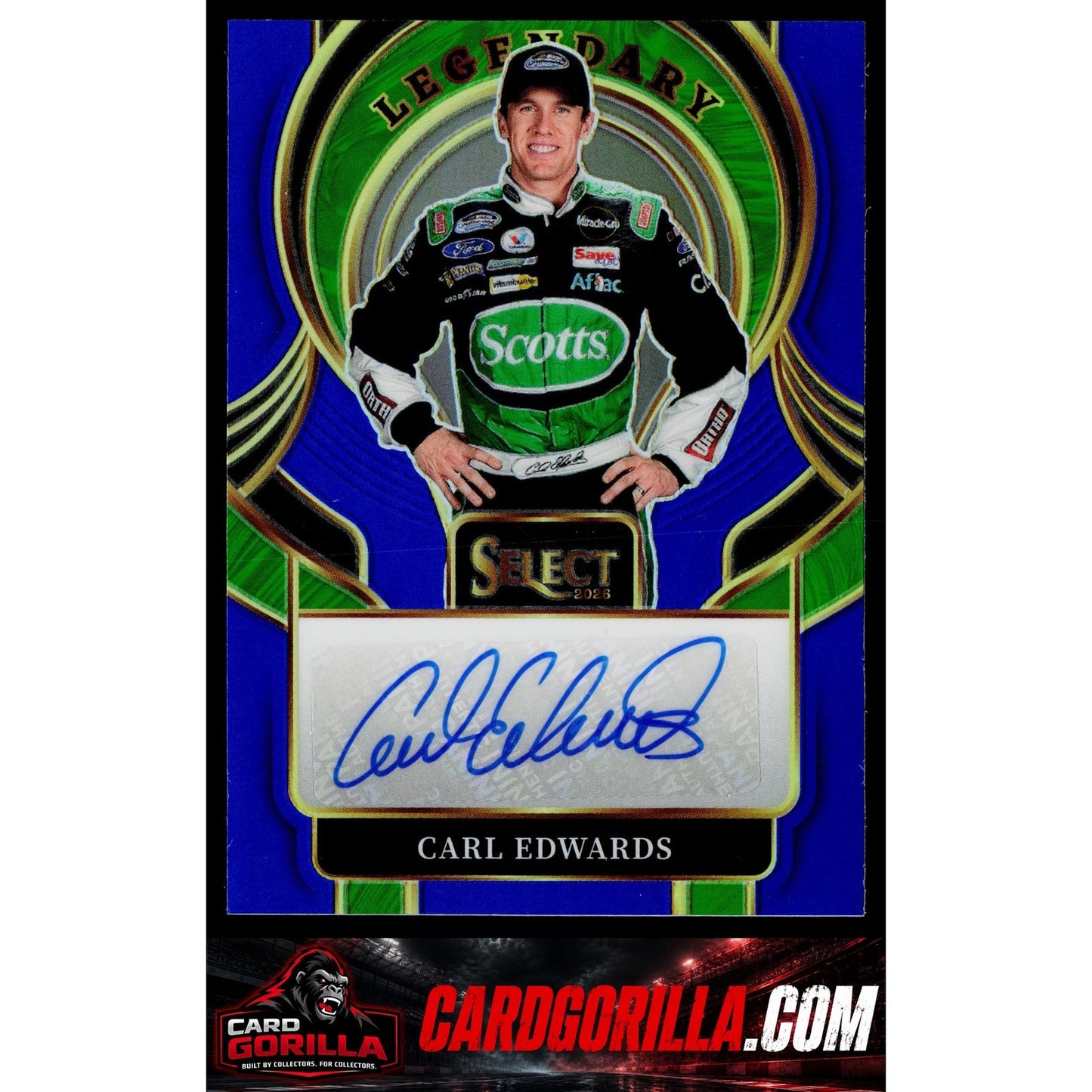 2026 Panini Select #LS-CES Carl Edwards Legendary Signatures Blue Prizms #/99