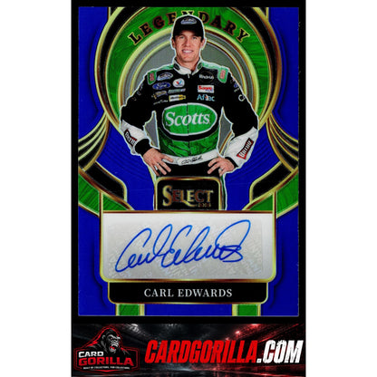 2026 Panini Select #LS-CES Carl Edwards Legendary Signatures Blue Prizms #/99