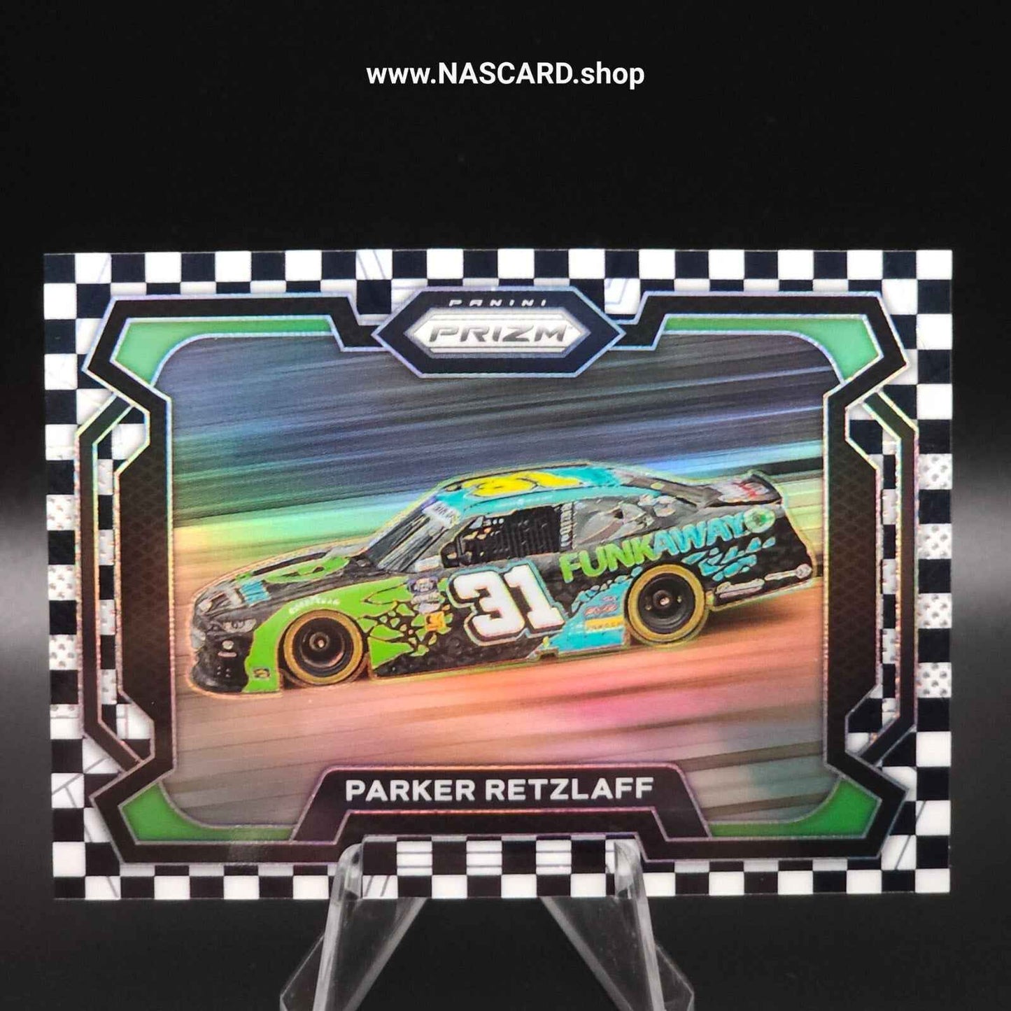2024 Panini Prizm Racing Rides Checkered Flag Prizm #9 Parker Retzlaff /75 - NASCARD.shop