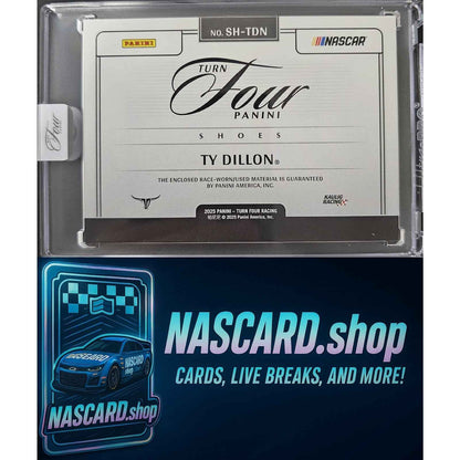 2025 Panini Turn Four #SH-TDN Ty Dillon Shoes Blue #/15