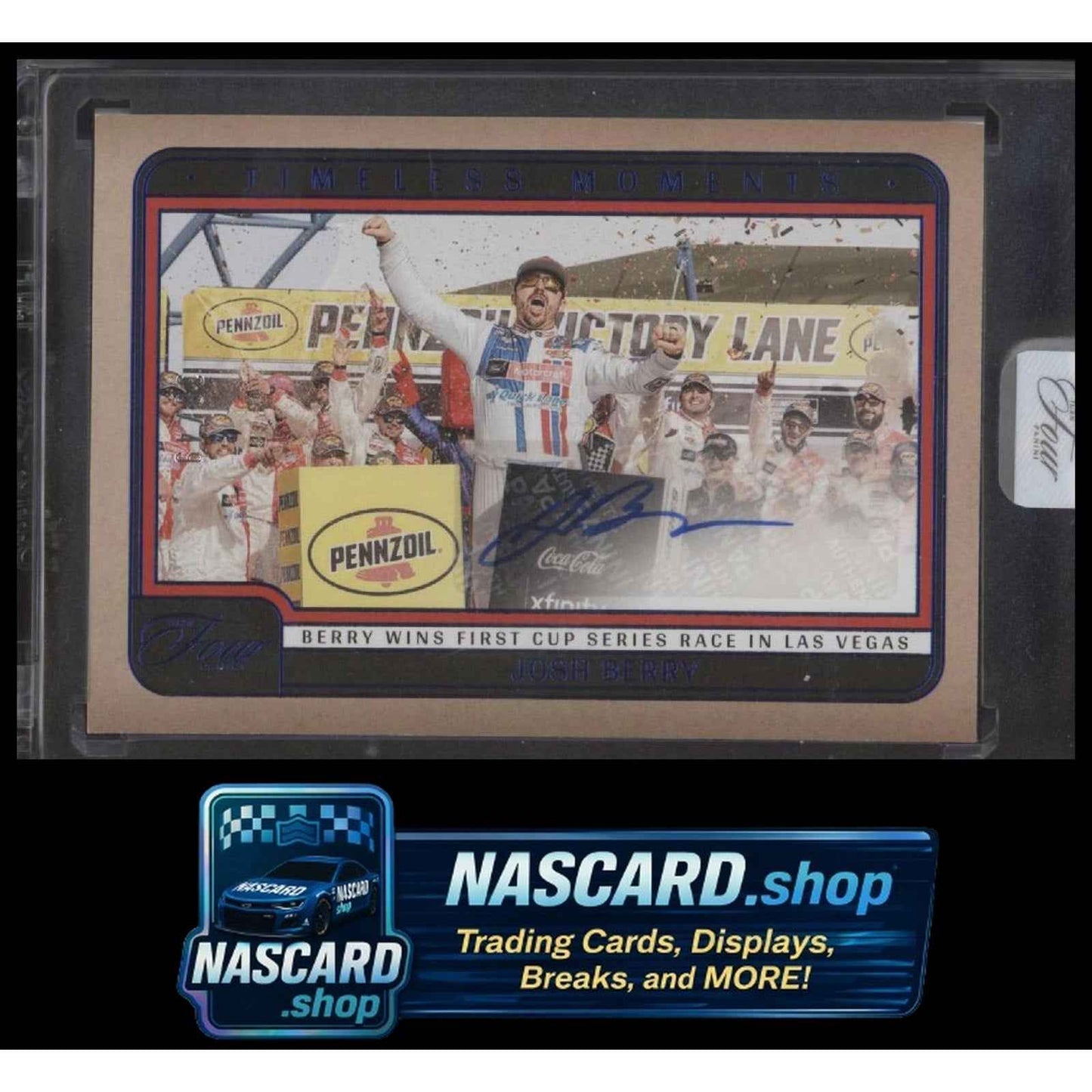 2025 Panini Turn Four #TM-JBY Josh Berry Timeless Moments Blue #/49