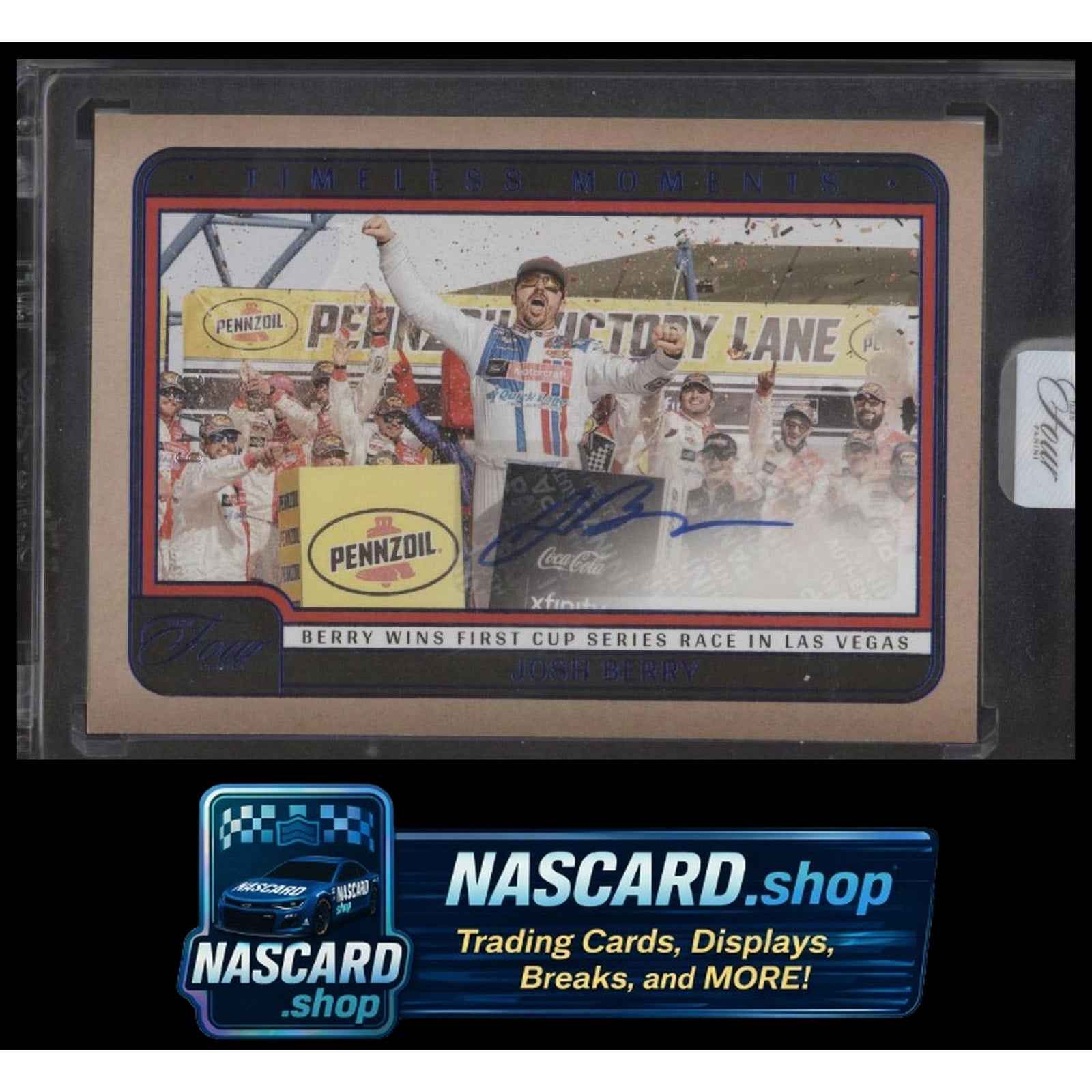 2025 Panini Turn Four #TM-JBY Josh Berry Timeless Moments Blue #/49