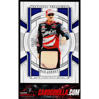 2025 Panini National Treasures #RUS-DJT Dale Jarrett Race Used Sheet Metal #/99