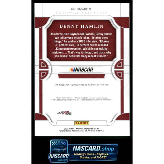 2023 National Treasures Denny Hamlin Diamond Anniversary Signatures Silver /15