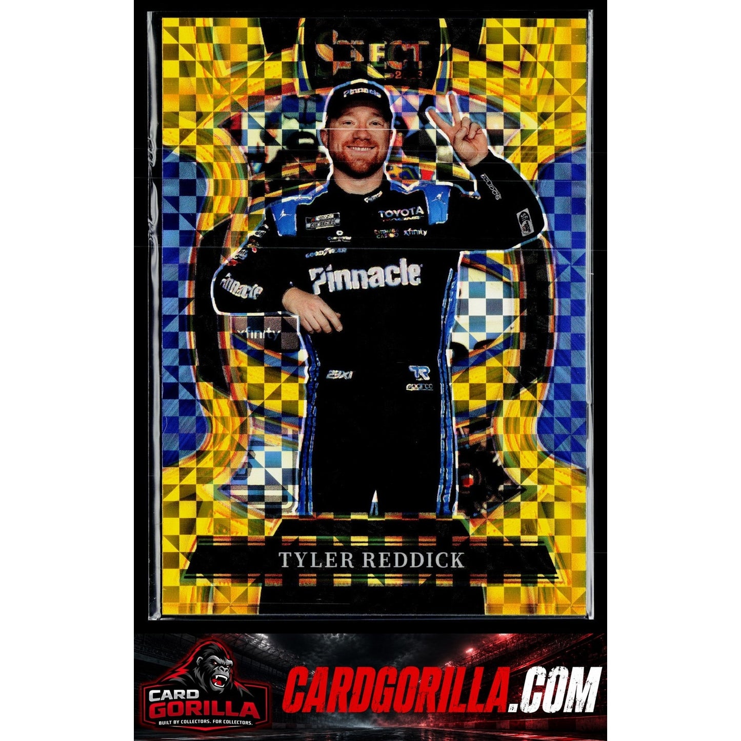 2026 Panini Select #82 Tyler Reddick Grandstand Gold Power Plaid #/13