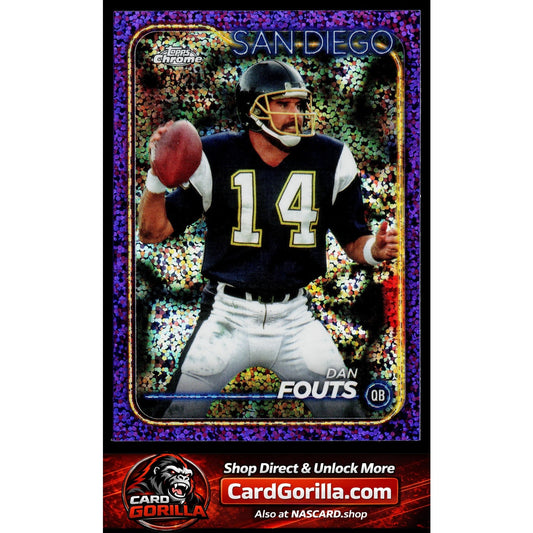 2024 Topps Chrome #172 Dan Fouts Purple Speckle Refractor #/275