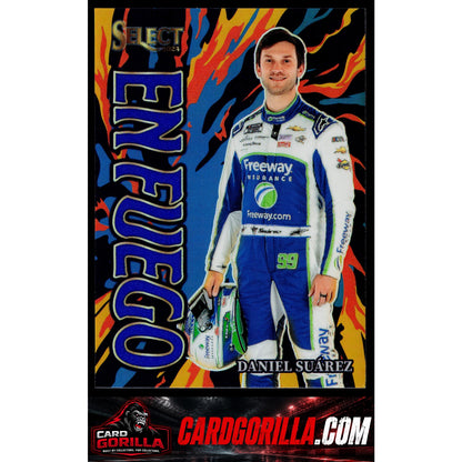 2024 Panini Select #9 Daniel Suarez En Fuego Blue Prizms #/49