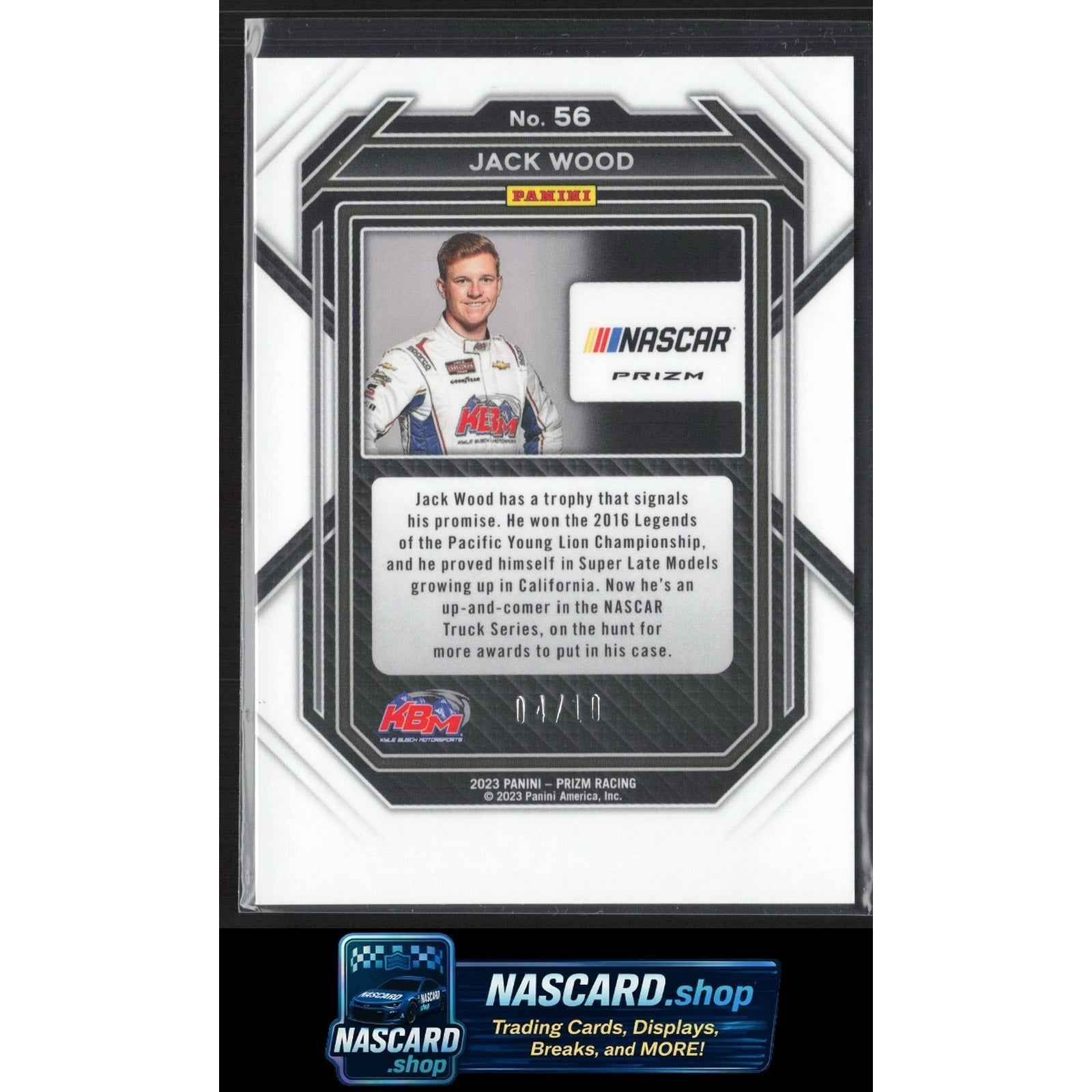 2023 Panini Prizm #56 Jack Wood Gold Prizm #/10 RC