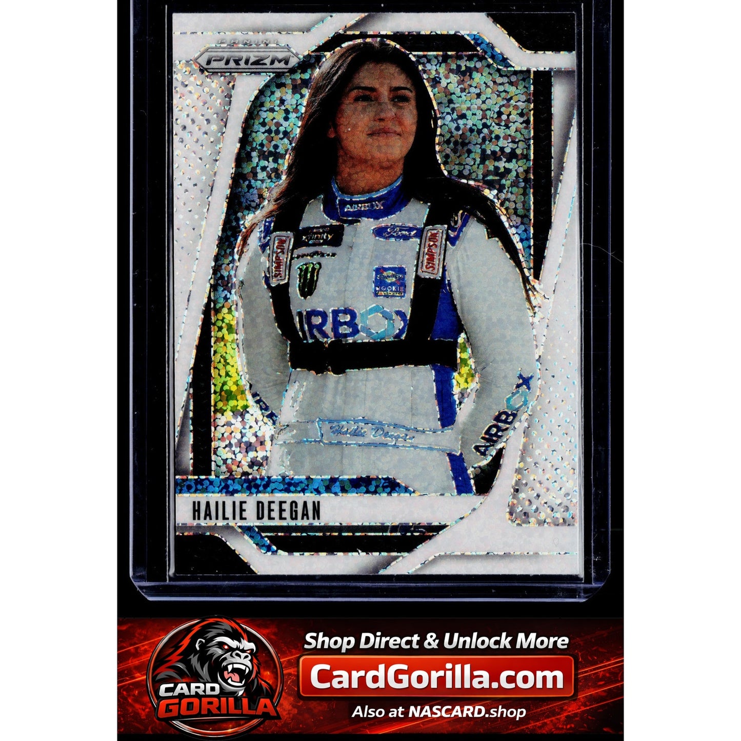 2025 Panini Prizm #100 Hailie Deegan White Sparkle