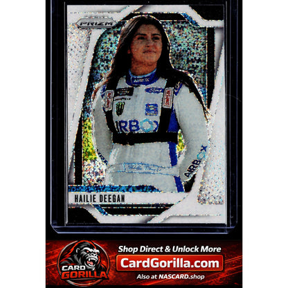 2025 Panini Prizm #100 Hailie Deegan White Sparkle