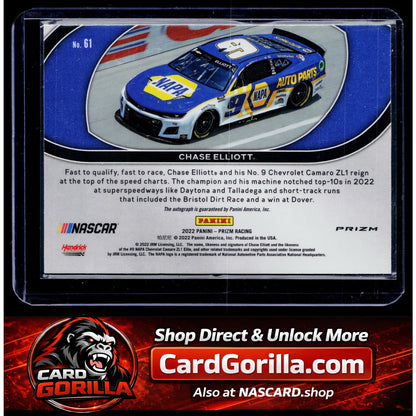 2022 Panini Prizm #61 Chase Elliott White Sparkle Prizm
