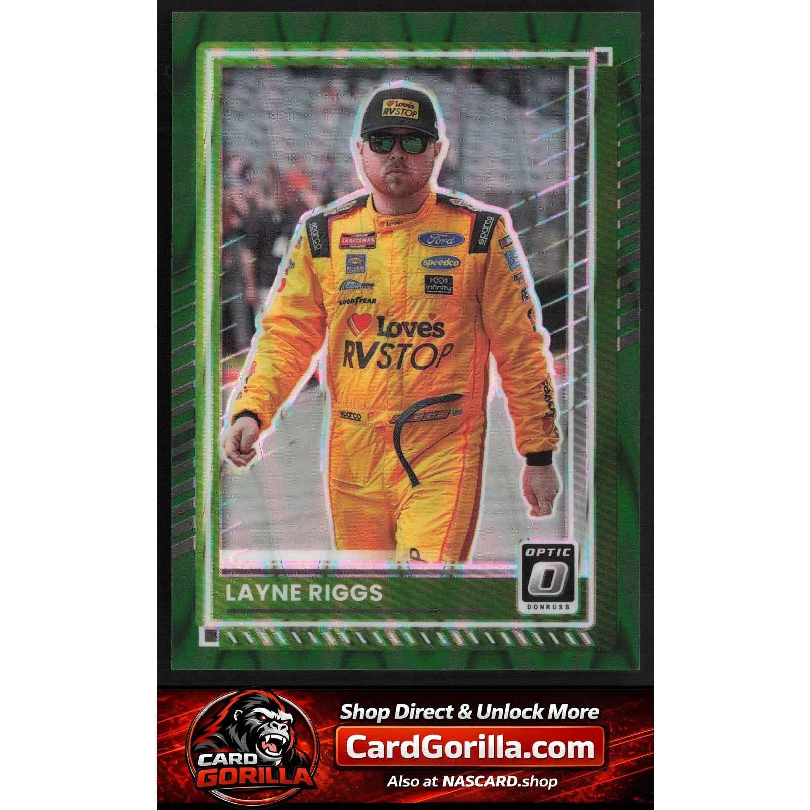 2025 Donruss #65 Layne Riggs Optic Green Swirl #5/7