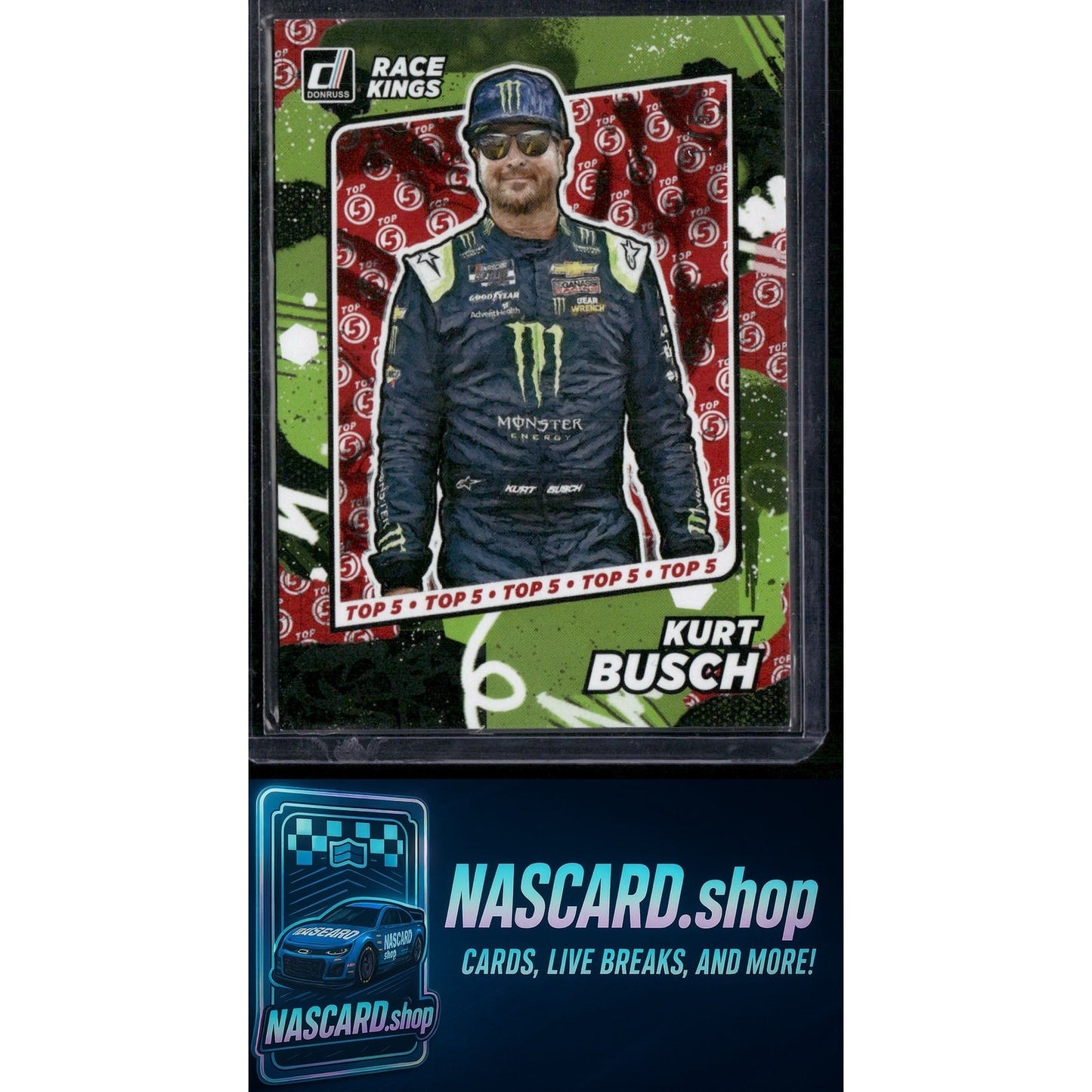 2022 Donruss #13 Kurt Busch Top 5 #/5
