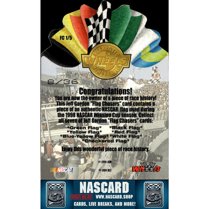 1999 Wheels High Gear #FC 1 Jeff Gordon Flag Chasers Checkered - NASCARD.shop