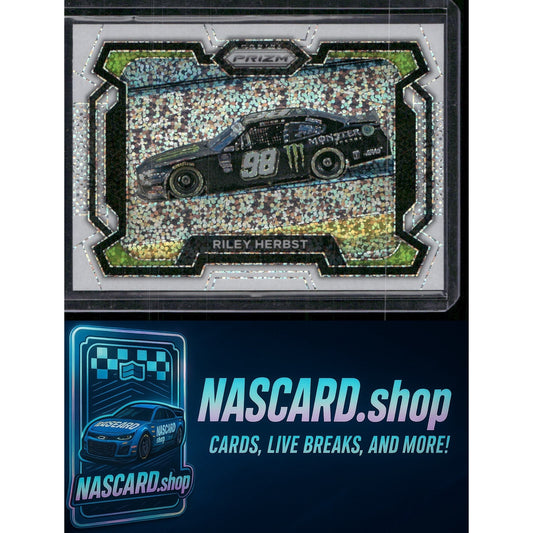 2024 Panini Prizm #30 Riley Herbst White Sparkle - NASCARD.shop