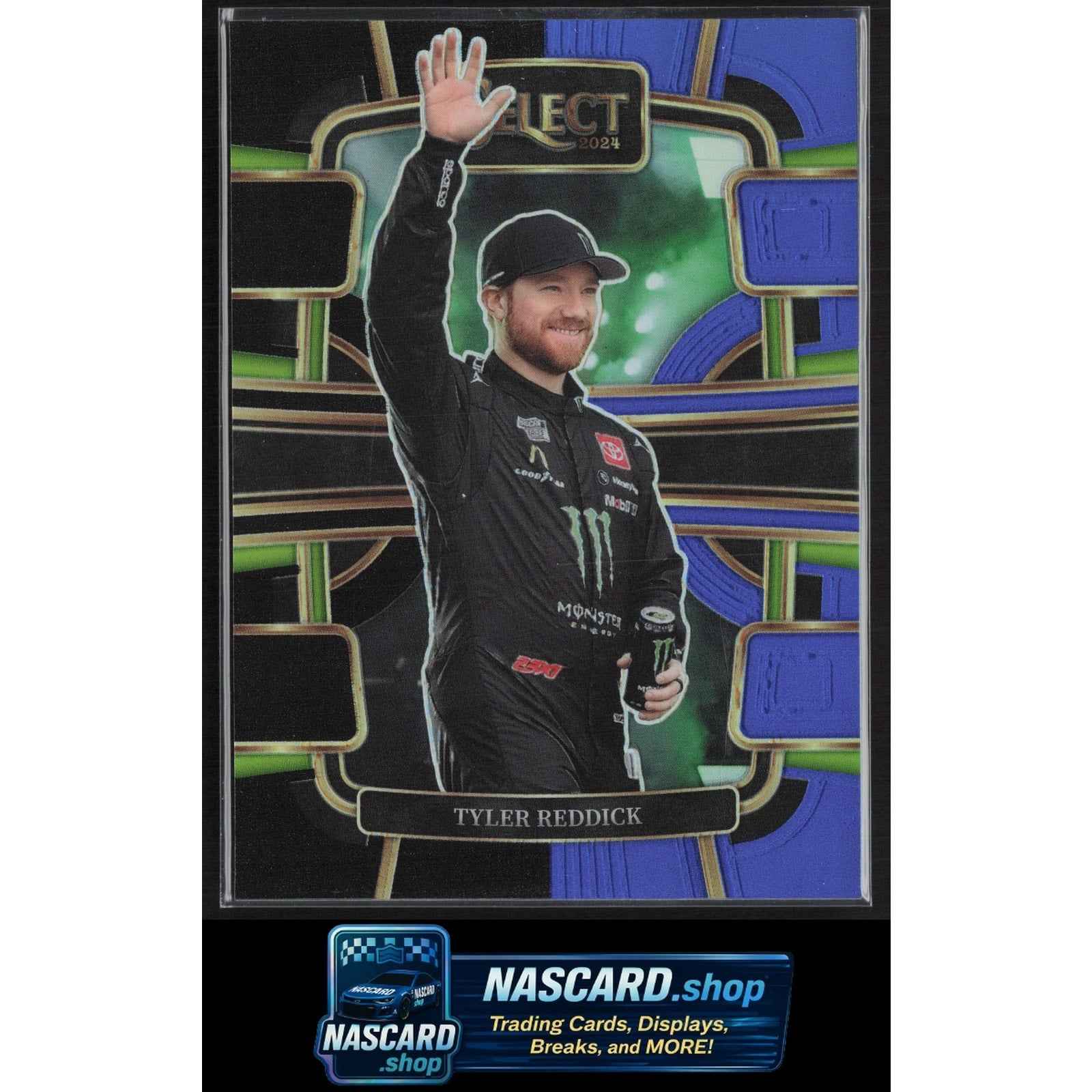 2024 Panini Select #52 Tyler Reddick Black and Blue Prizms #/49