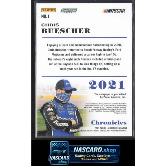 2021 Panini Chronicles #1 Chris Buescher Chronicles Autographs