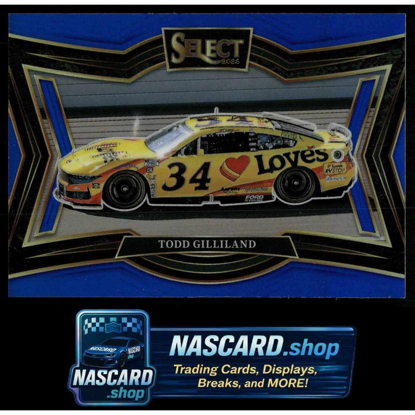 2025 Panini Select #185 Todd Gilliland Blue Prizms #/175