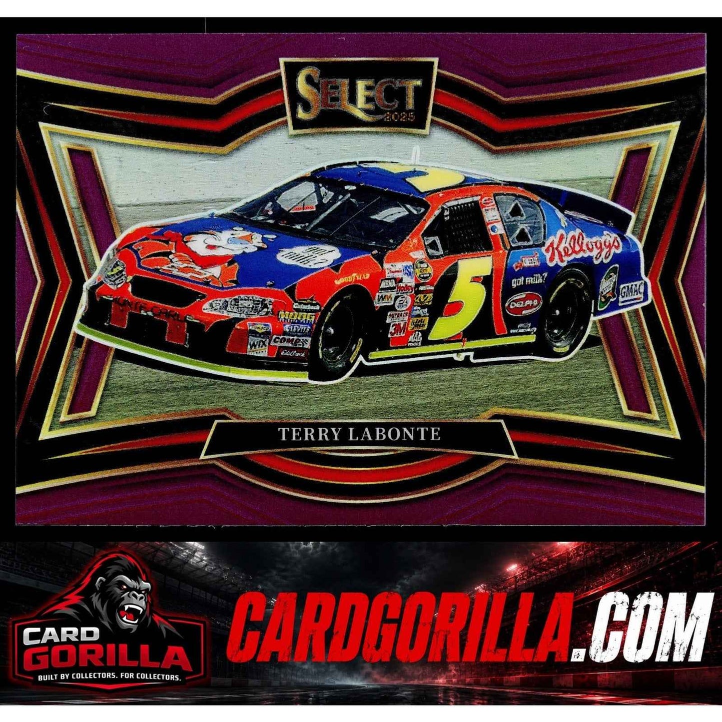 2025 Panini Select #112 Terry Labonte Purple Prizms #/85