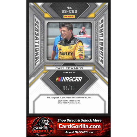 2024 Panini Prizm #SS-CES Carl Edwards Sensational Signatures Gold #/10