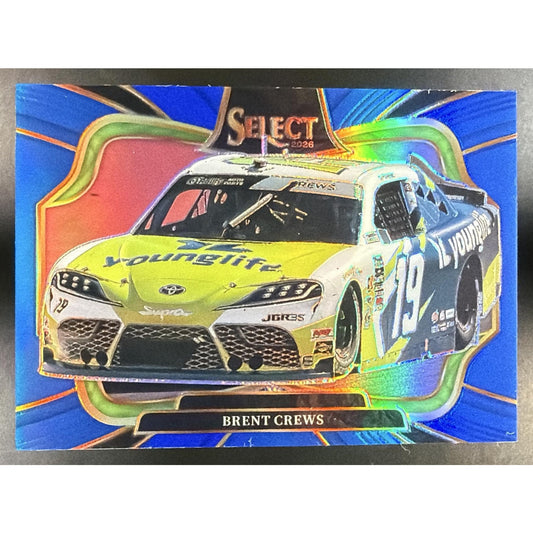 2026 Panini Select NASCAR Brent Crews #162 Set - Pit Road Blue Prizms 53/175