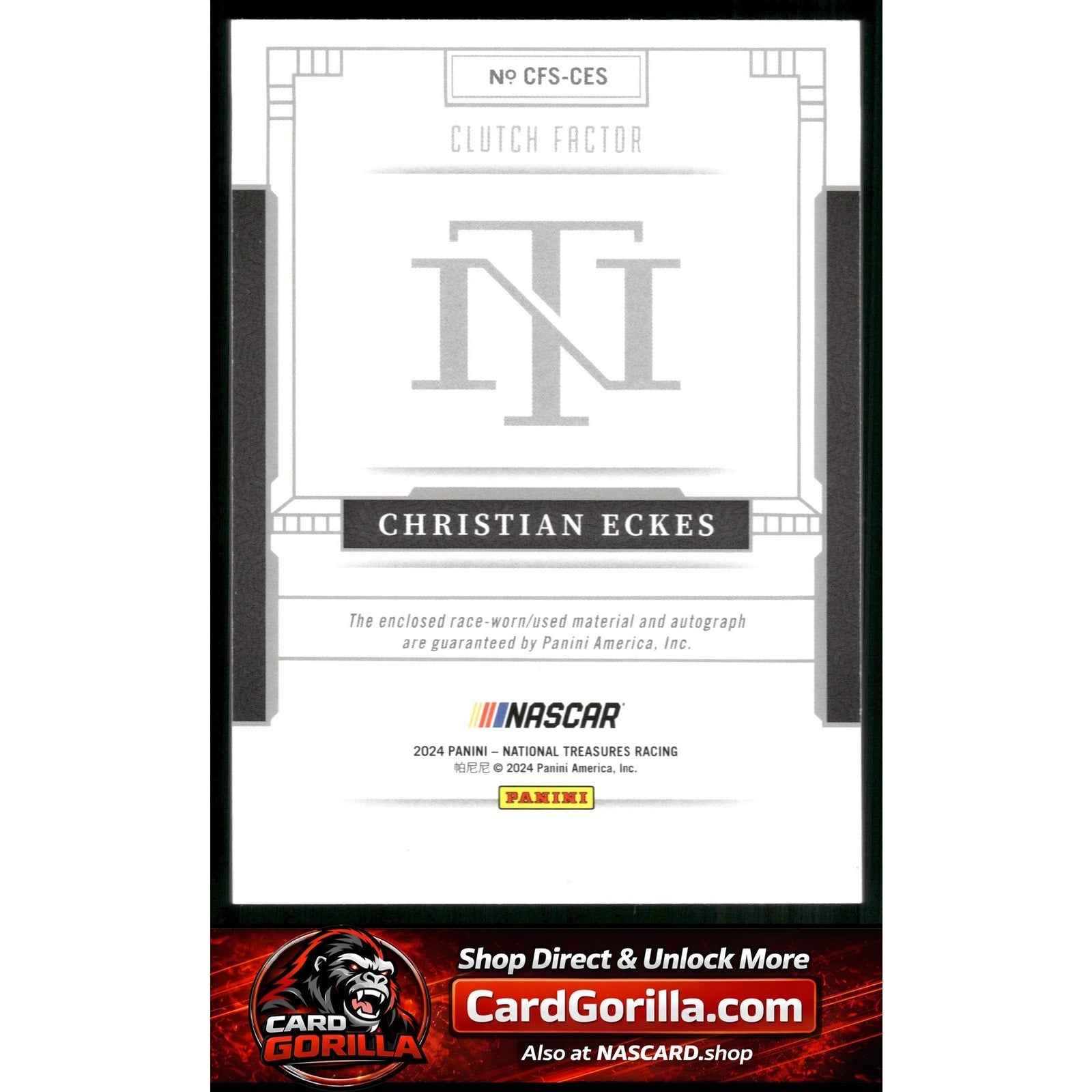 2024 National Treasures Christian Eckes Clutch Factor Auto Holo Silver #/25