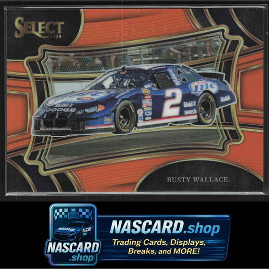 2024 Panini Select #155 Rusty Wallace Orange Prizms #/49