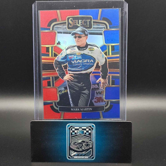 2024 Panini Select - Grandstand Red And Blue Prizm #23 Mark Martin /249 - NASCARD.shop