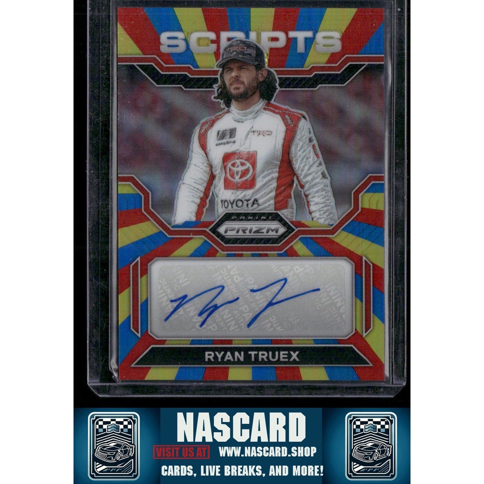 2023 Panini Prizm #S-RTX Ryan Truex Scripts Rainbow Prizm #/24 - NASCARD.shop
