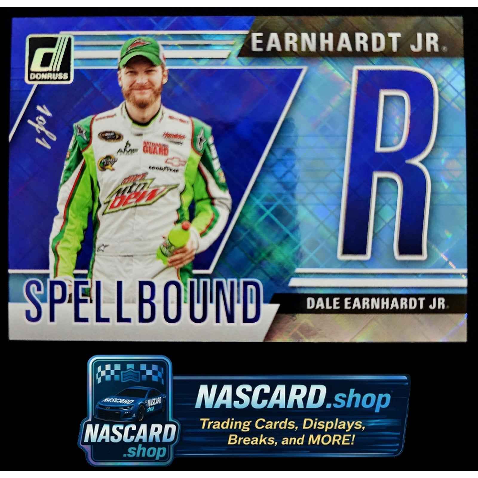 2025 Donruss #27 Dale Earnhardt Jr Spellbound Platinum Diamond #1/1