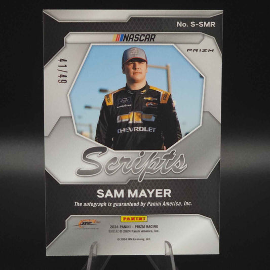2024 Panini Prizm Racing Scripts Blue #S-SMR Sam Mayer 41/49 AU - NASCARD.shop