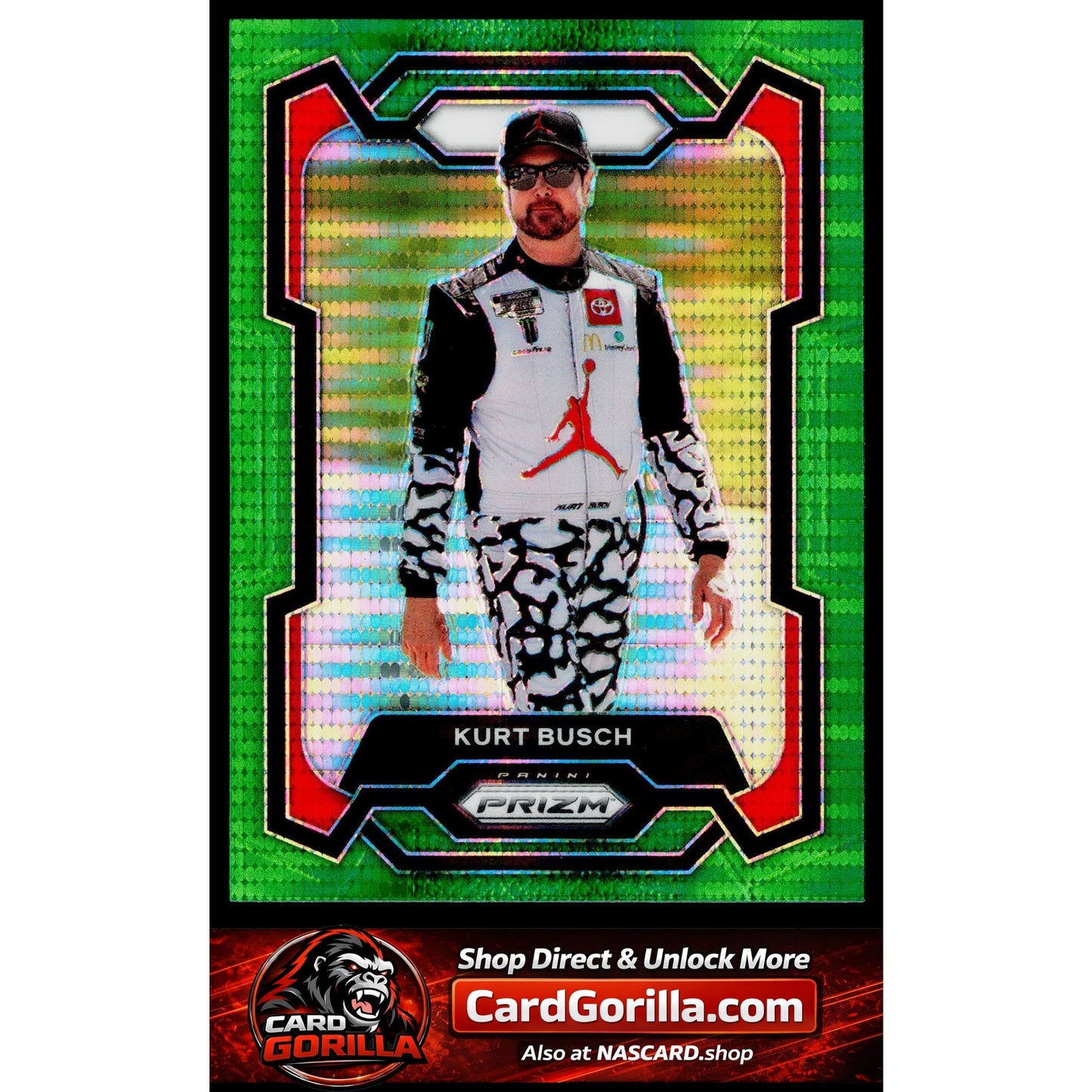 2024 Panini Prizm #84 Kurt Busch Green Pulsar #/25