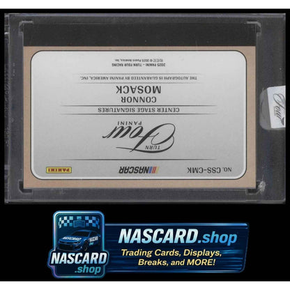 2025 Panini Turn Four Connor Mosack Center Stage Signatures Holo Silver #/75